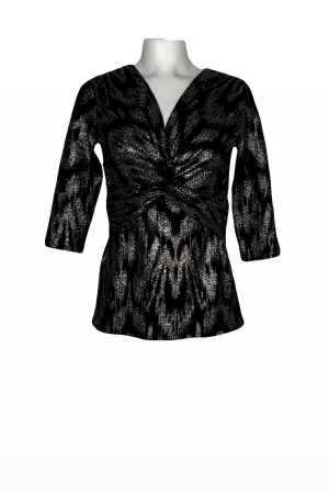 3/4 sleeve front twist top