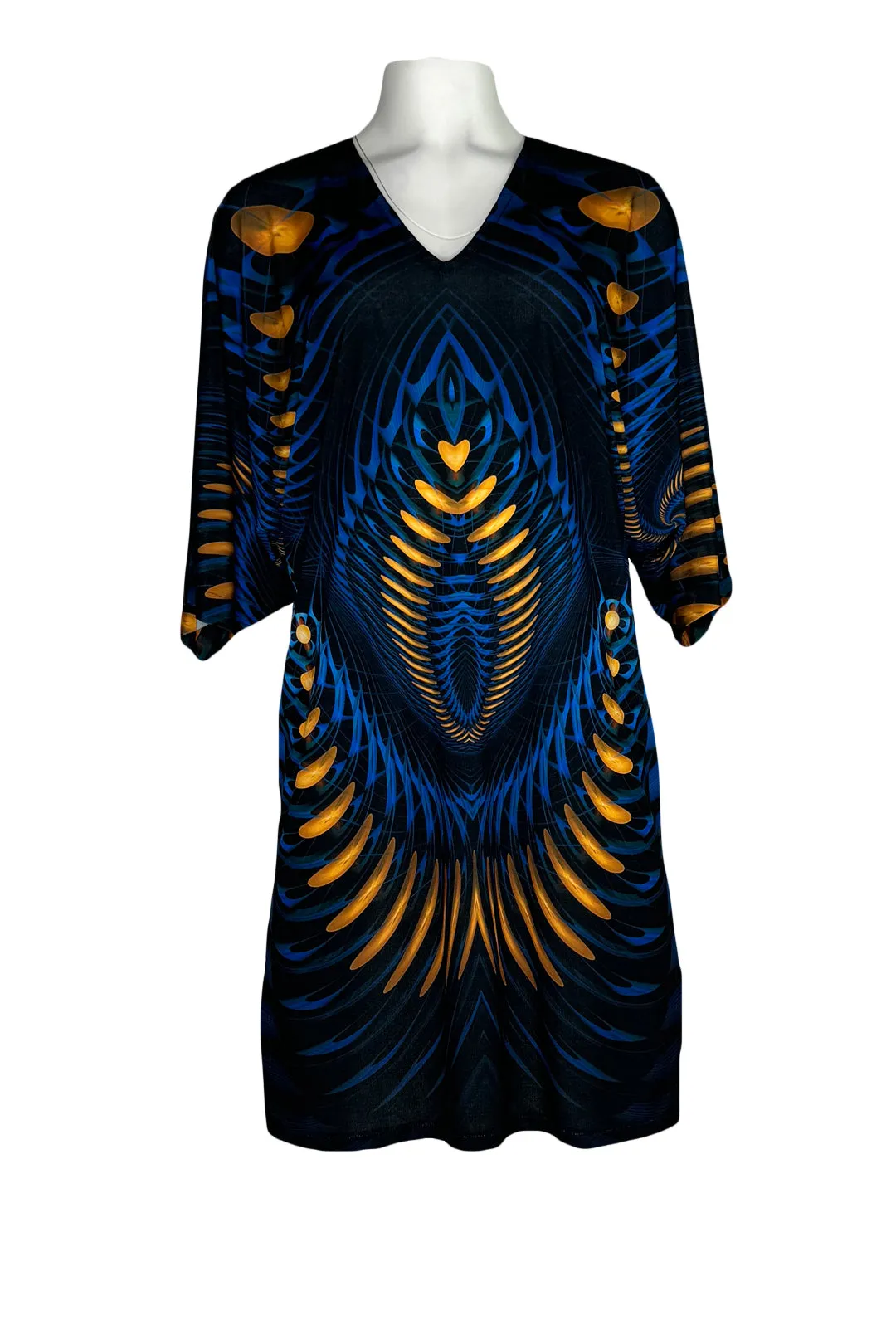 3/4 sleeve side slit kaftan