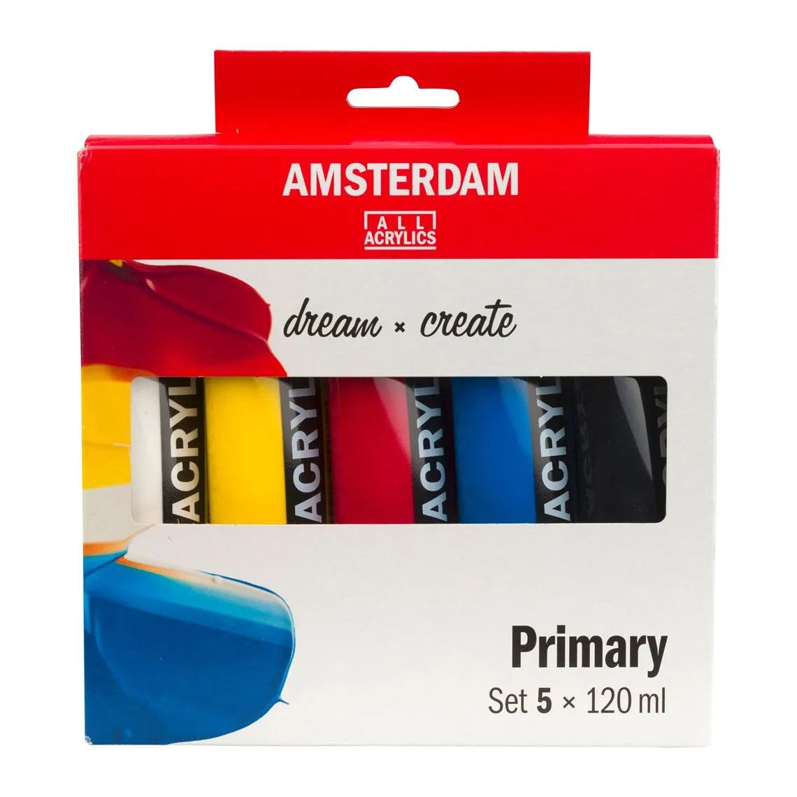 Amsterdam Acrylic Paint Set of 5 Colors, 120ml tubes