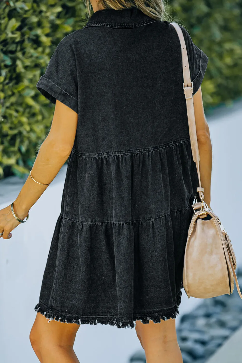 *APP EXCLUSIVE* Button Babydoll Denim Dress