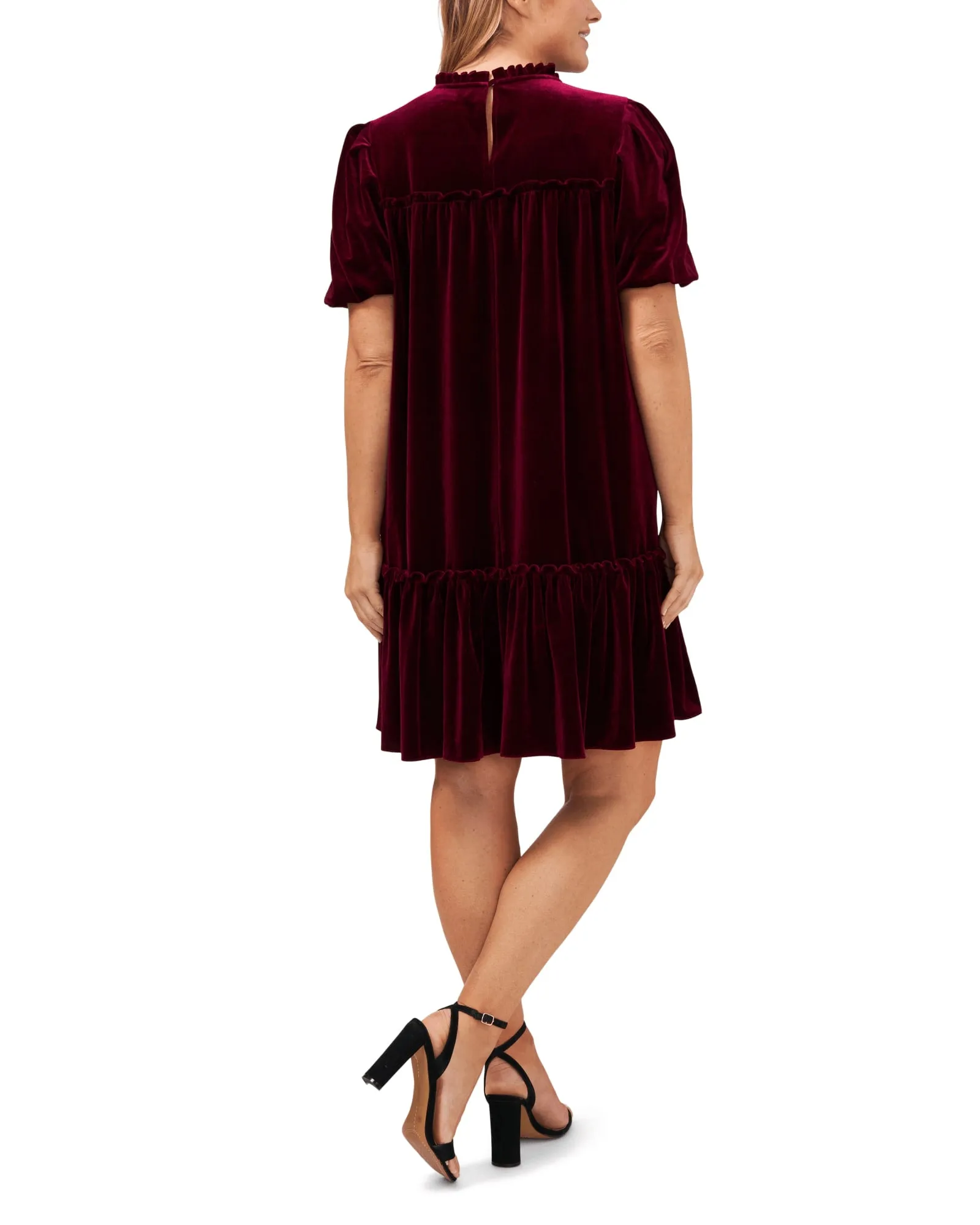Beatrice Velvet Ruffle Dress | MAJESTICWINE