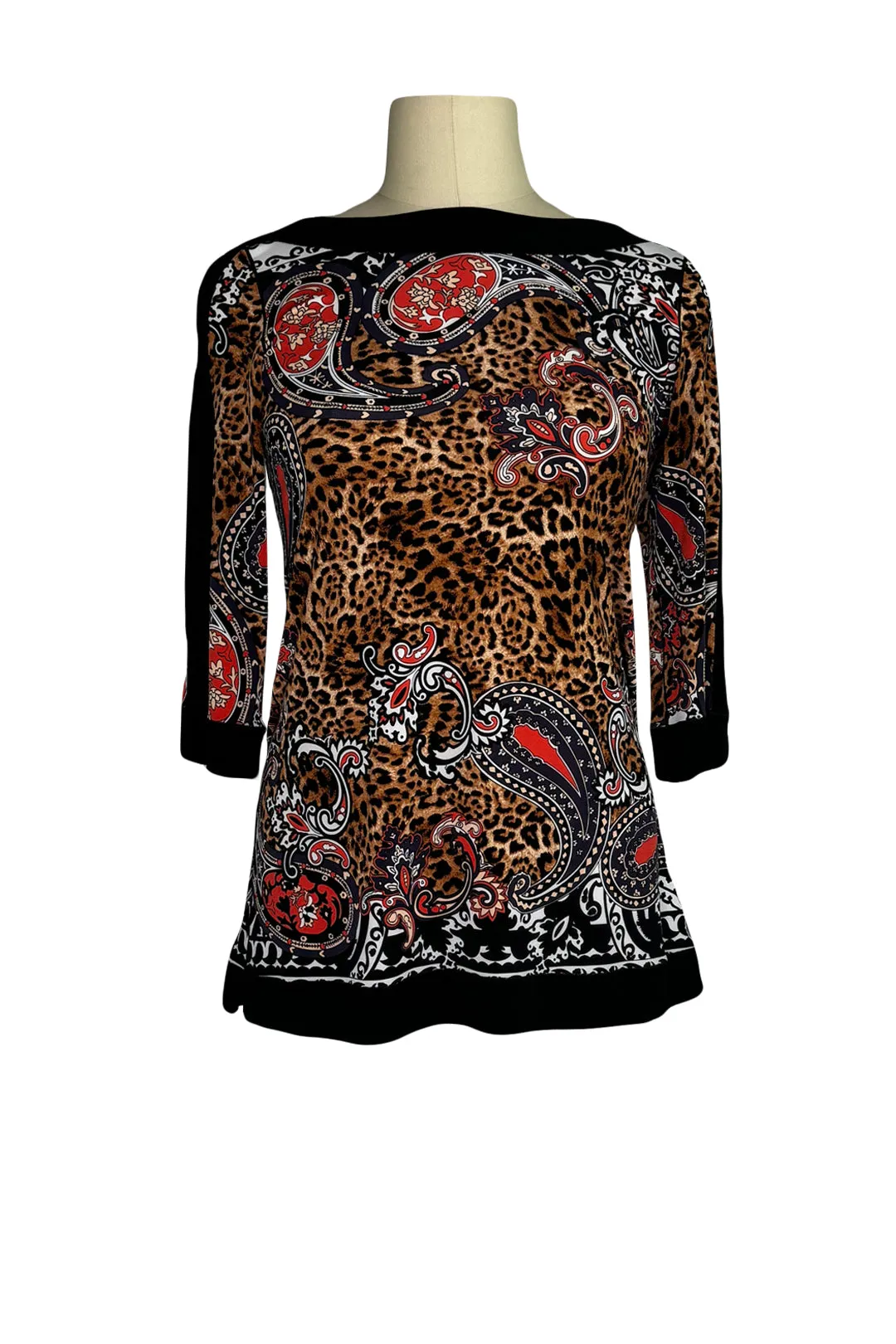 Boat neck banded open sleeve single layer tunic
