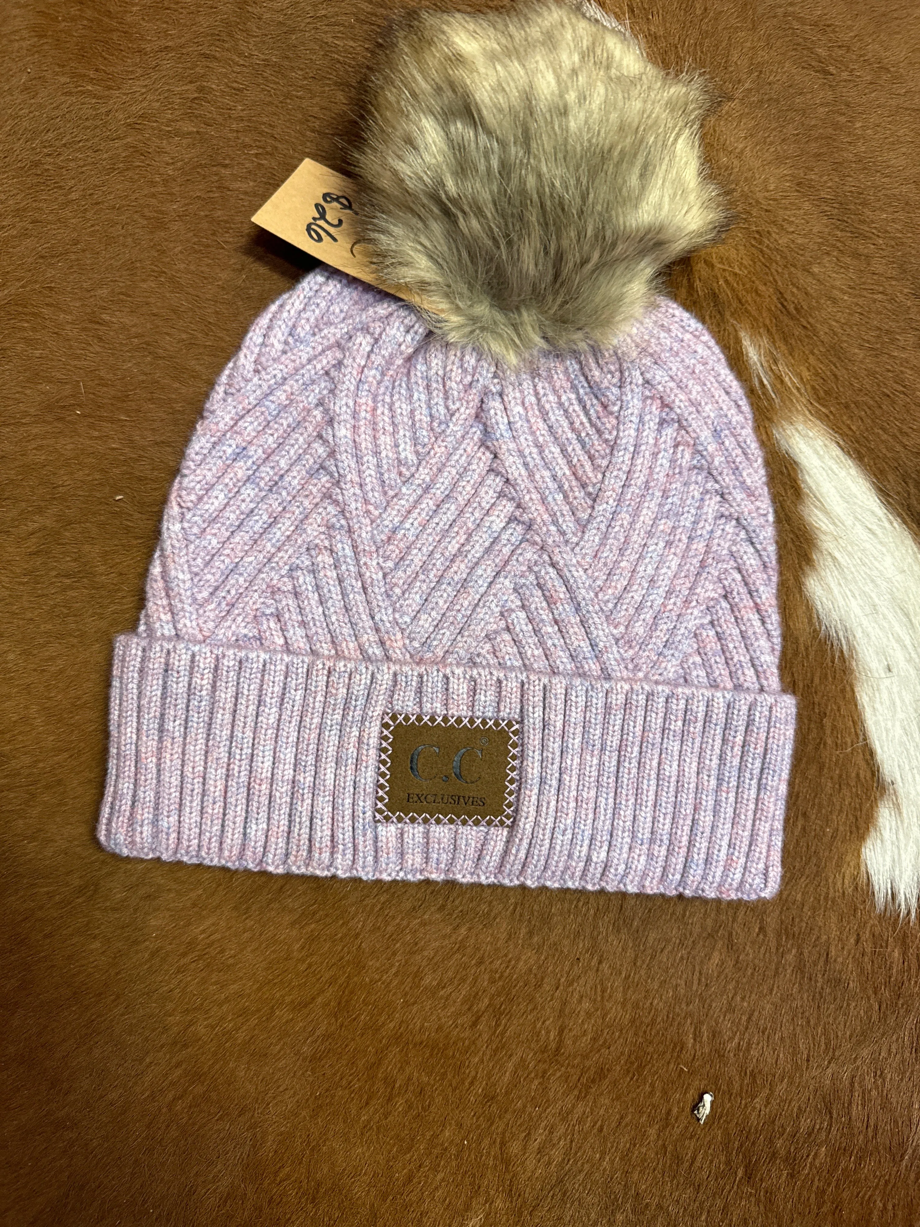 C.C Heather Beanie Pom
