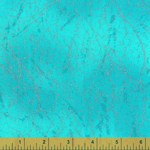 Diamond Dust Whistler Studios 51394-24 Cyan Cotton