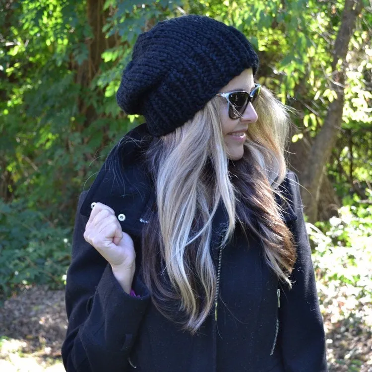 DIY Knitting Pattern Unisex Slouchy Beanie hat, Easy Slouchy Cap, Unisex slouchy hat, The Milano Slouchy Beanie Hat Toque Cap Winter Hat