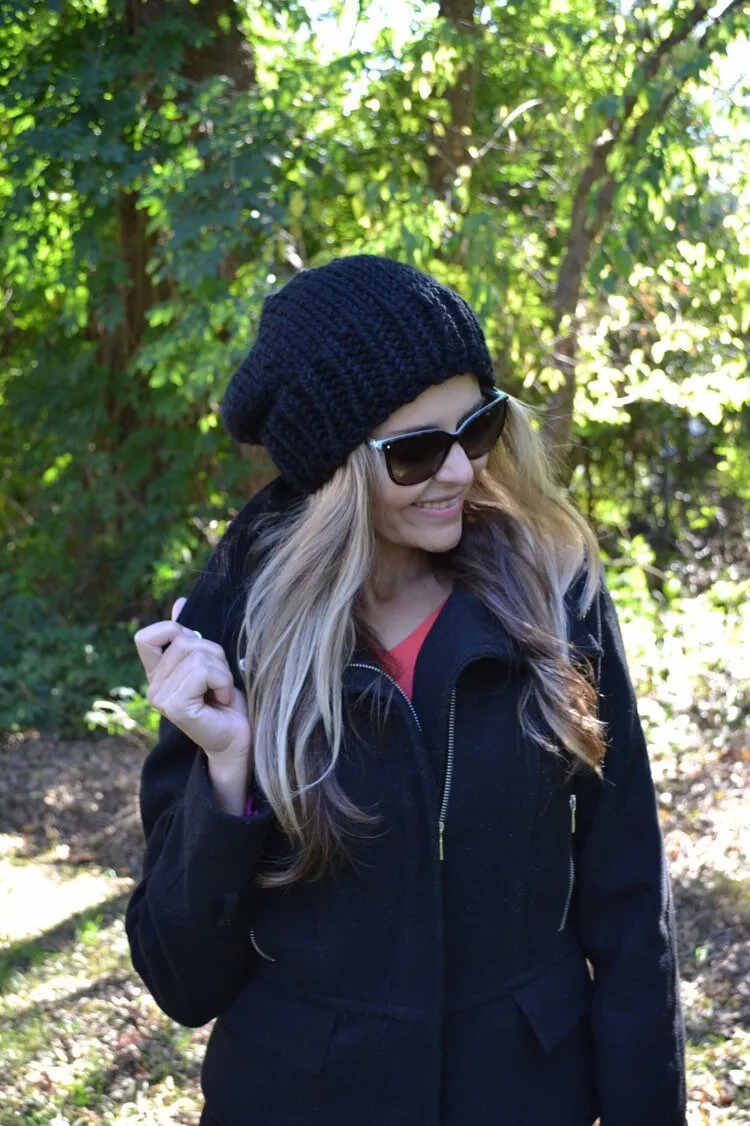 DIY Knitting Pattern Unisex Slouchy Beanie hat, Easy Slouchy Cap, Unisex slouchy hat, The Milano Slouchy Beanie Hat Toque Cap Winter Hat
