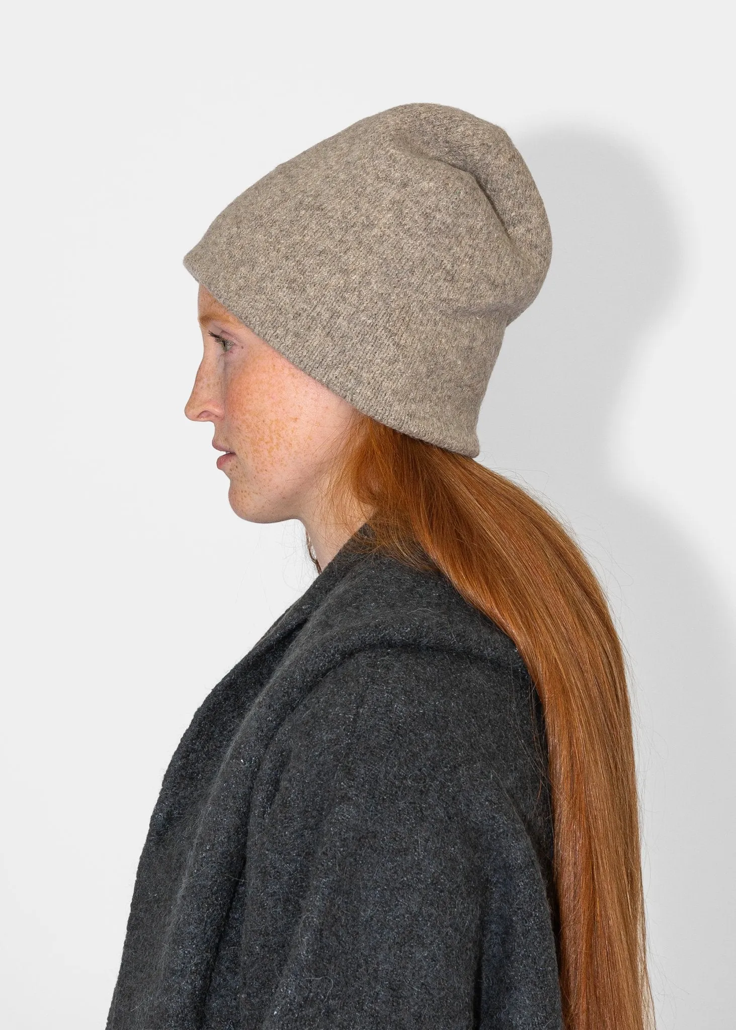 Double Beanie in Dust