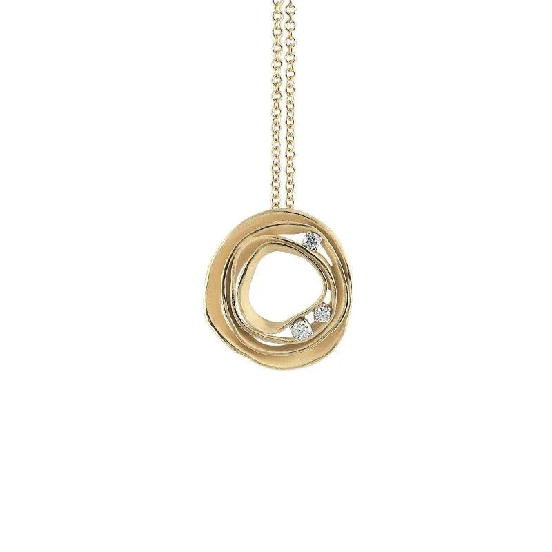 Dune Diamond Pendant - 18ct Yellow Sunrise Gold