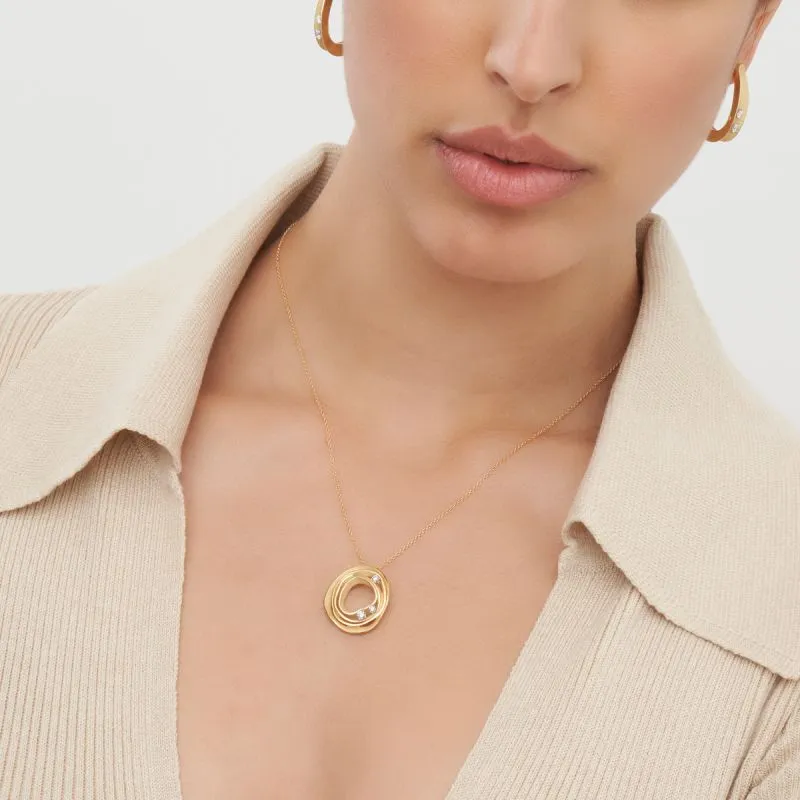 Dune Diamond Pendant - 18ct Yellow Sunrise Gold
