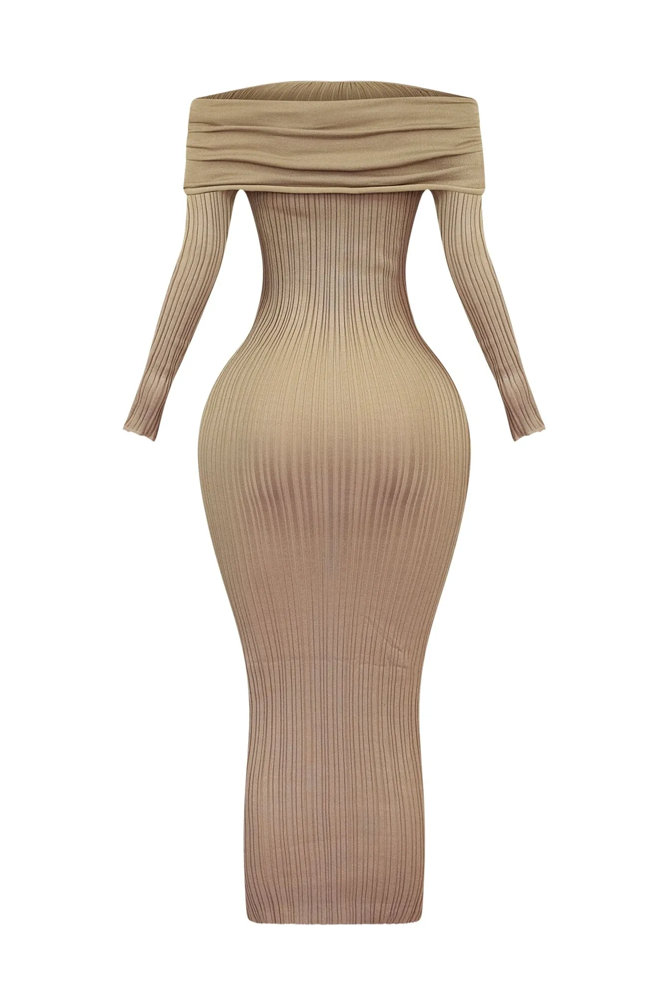 Fatal Trouble Off Shoulder Sweater Maxi Dress