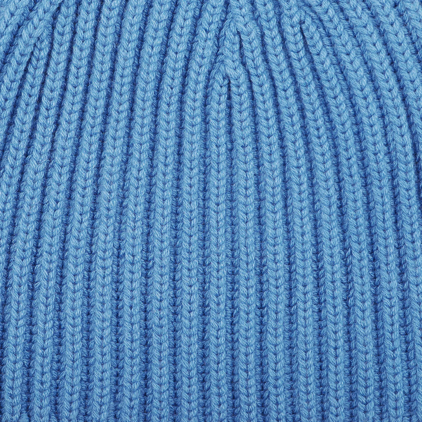 Isfahan Blue Cashmere Ribbed Short Beanie