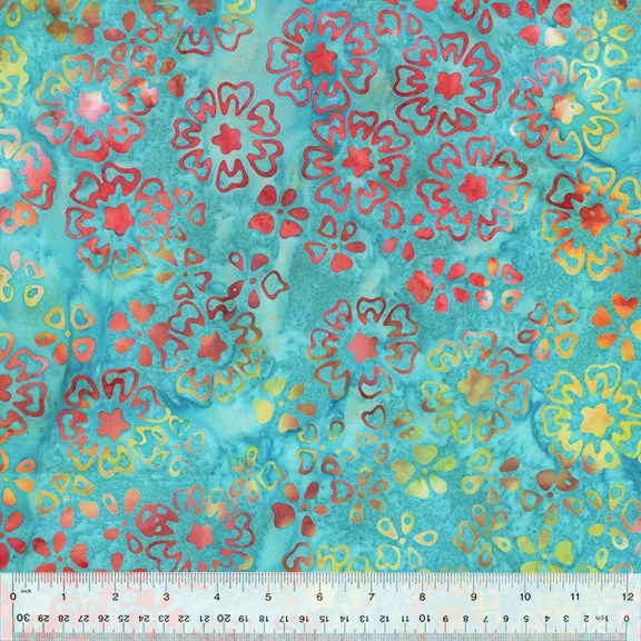 Jdj - Confetti Jacqueline de Jonge 3367Q-X Cyan Batik Cotton
