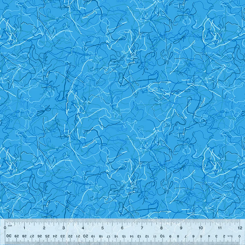 Loose Threads Whistler Studios 53431-7 Cyan Cotton
