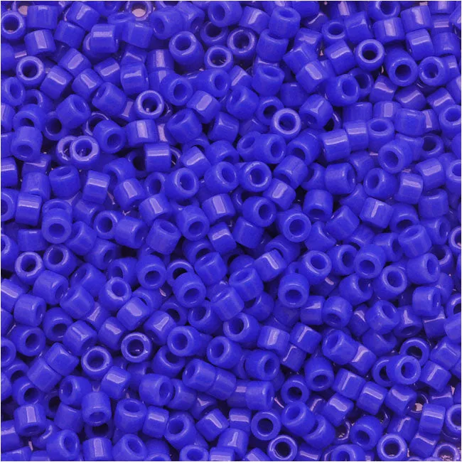 Miyuki Delica Seed Beads, 11/0 Size, Cyan Blue Opaque DB1138 (2.5" Tube)