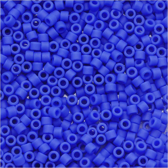 Miyuki Delica Seed Beads, 11/0 Size, Matte Opaque Cyan Blue DB1588 (2.5" Tube)