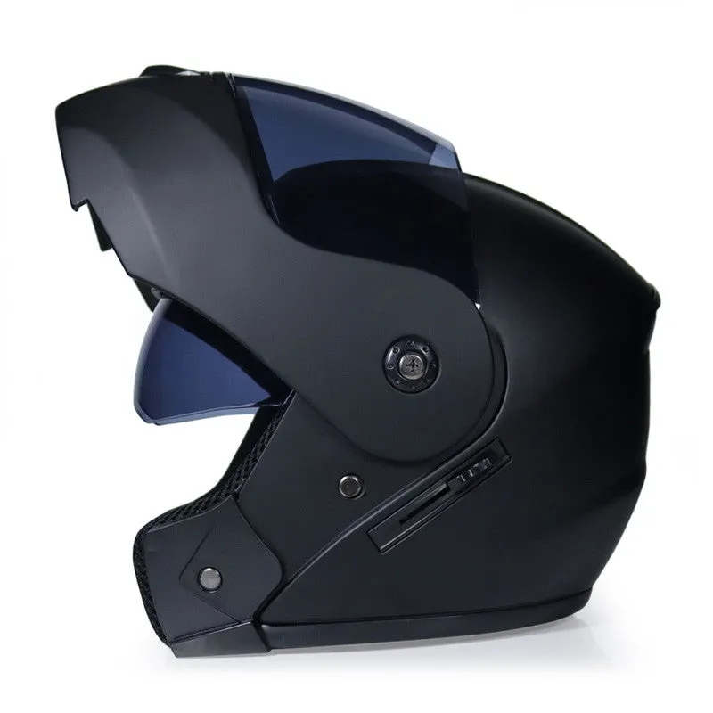 Motorcycle And Locomotive Winter Dual-Lens Uncovered Helmet Men