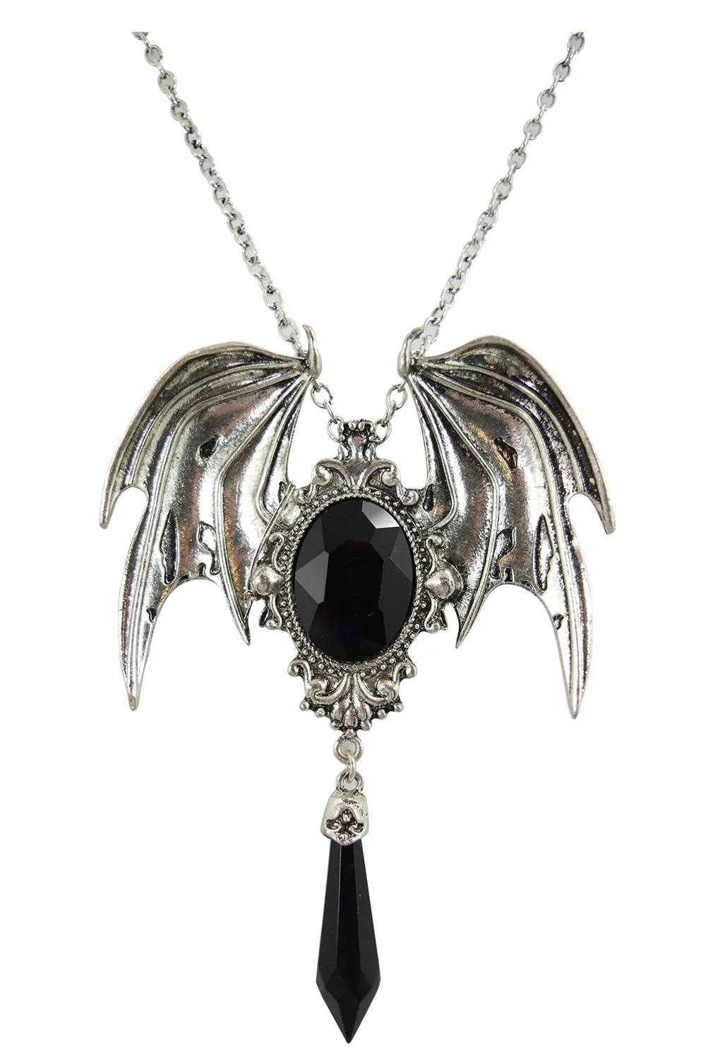 Restyle Della Morte Gothic Vampire Bat Broach Pendant Necklace