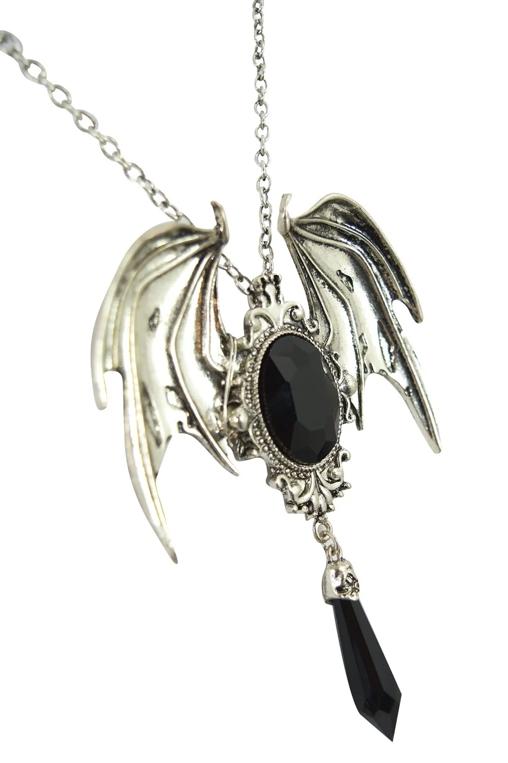 Restyle Della Morte Gothic Vampire Bat Broach Pendant Necklace