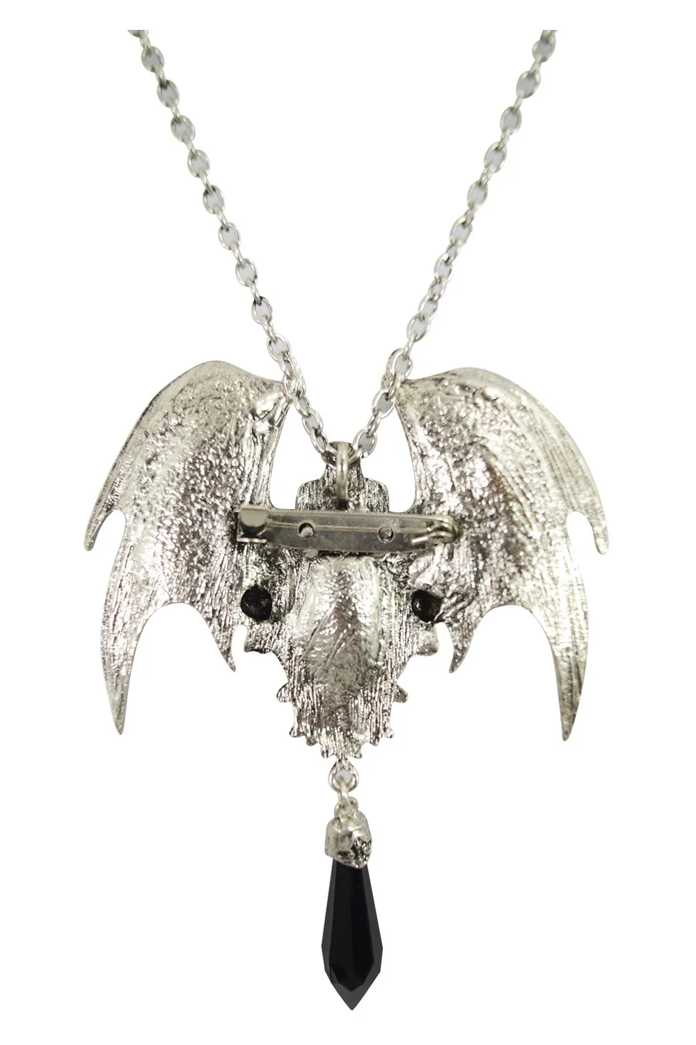 Restyle Della Morte Gothic Vampire Bat Broach Pendant Necklace